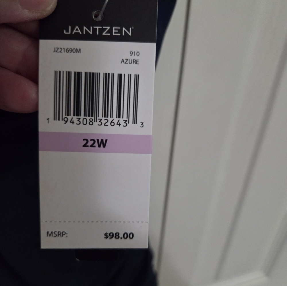 New Jantzen Blue One Piece Swimsuit Size 22 - Picture 7 of 13
